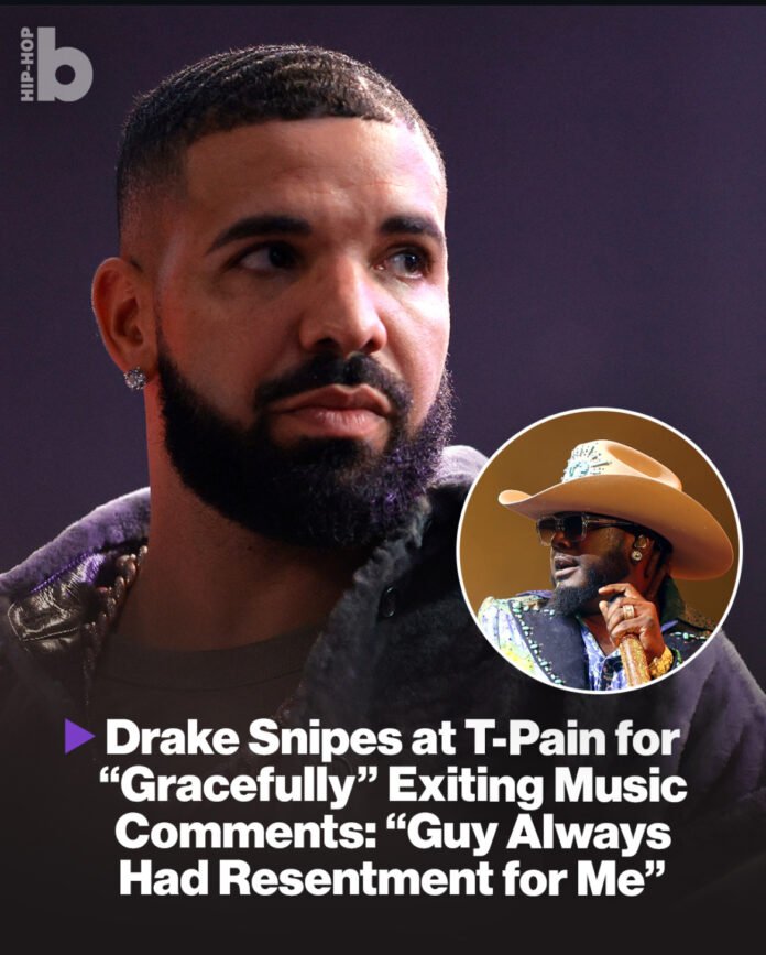 Drake snipes at T-Pain. drake comments, t-pain