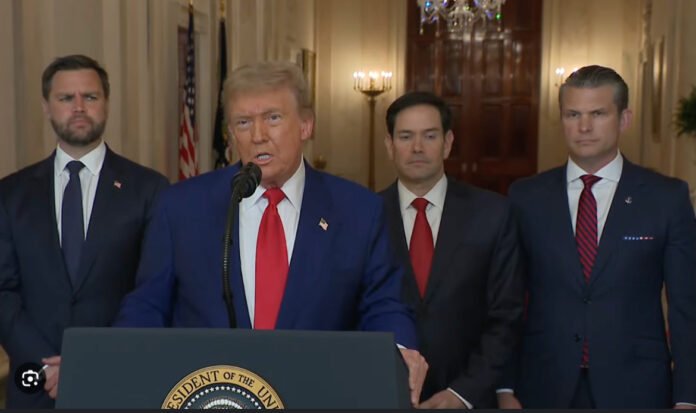 Trump obliterated speech, Iran Bombed, B2 bomber, Israel war