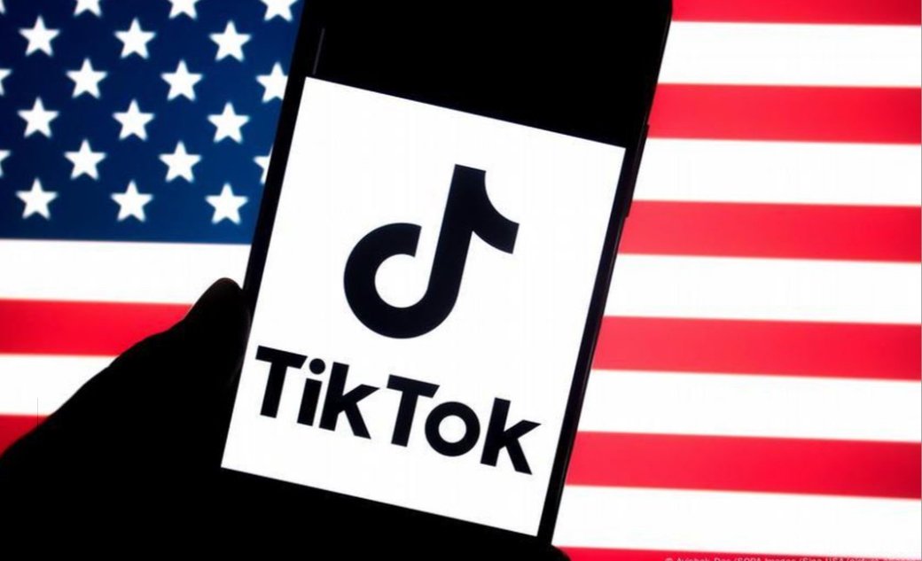 TikTok U.S. App launch logo on smartphone screen”