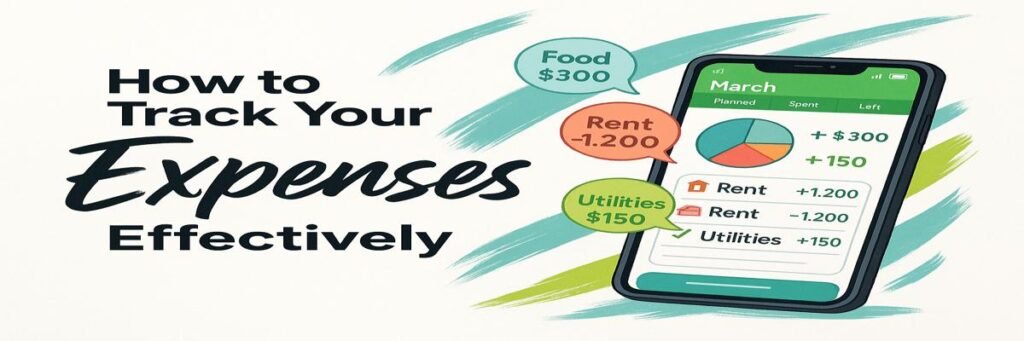 Expense tracking with pie chart and checklist on tablet