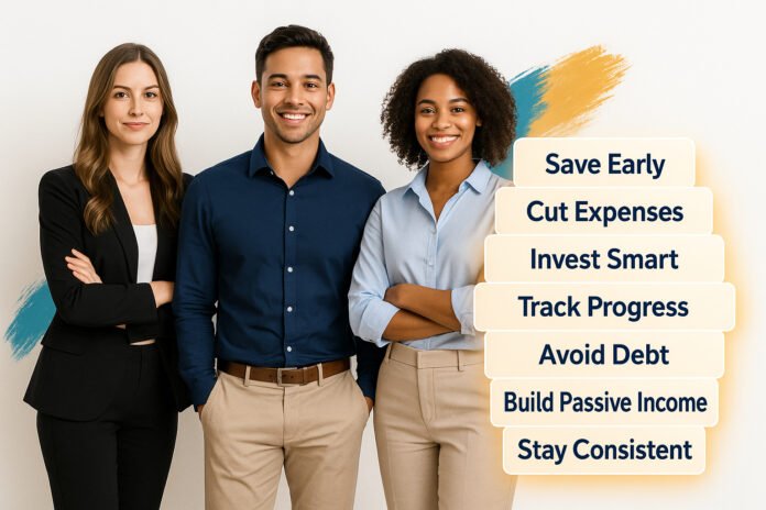 Diverse group of friends with financial tips for Building Multiple Income Streams in 2025